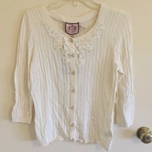Juicy couture 3/4 sleeve cardigan, large, NWT